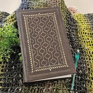 HANDMADE JOURNAL Embellished Brown Hardcover with Gold Pattern